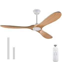 XBIBI 52 Inch Ceiling Fans Without Light, Solid