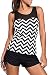 Swimsuit AK Women's Racerback Tankini Set with Boyshort Two Piece