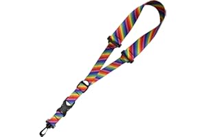 Killer-Q Saxophone Strap - Stylish Quick Release, Adjustable Sax Neck Straps, Rainbow Stripe