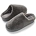 HOMOSEAL Women's Slippers Washable Closed Toe Ultra Lightweight Cotton Indoor Slipper, Grey, M/US 9-10/EUR 40-41