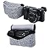 JJC Grey Water Resistant Ultra Light Neoprene Camera Case, Pouch Bag, Compatible with Sony a6600 a6500 a6400 a6300 a6100 a6000 a5100 +16-50mm Lens Pancake Lense & Panasonic LX100 LX100 II Sigma FP