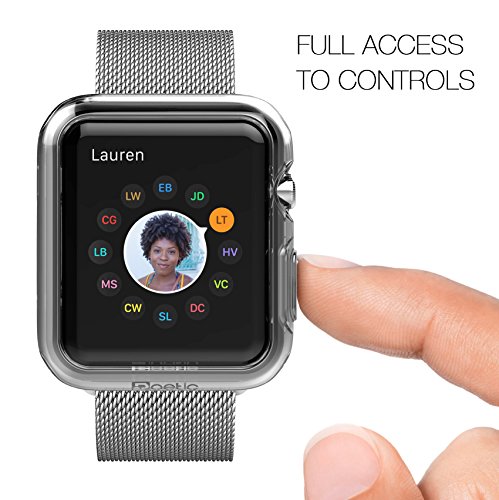 Apple Watch Case - Poetic [Clarity Series] Apple Watch 38mm Case - [Crystal Clear] Premium TPU Case for Apple Watch 38mm (2015) Crystal Clear (3-Year Manufacturer Warranty from Poetic)