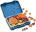 WonderEsque - Bento Lunch Box For Adults and Kids - Leak Proof Lunch Container - 4 Compartments – Non-Toxic BPA-Free Materials - Microwave-Safe Inner-Tray – Weight 1.2 LB (DARK BLUE)
