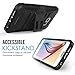 Galaxy S6 Case, MoKo Shock Absorbing Hard Cover Ultra Protective Heavy Duty Case with Holster Belt Clip + Built-in Kickstand for Samsung Galaxy S6 5.1 Inch (2015) - Black