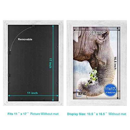 RPJC Solid Wood 11x17 inch Wideframe Poster Frames for Wall Mounting