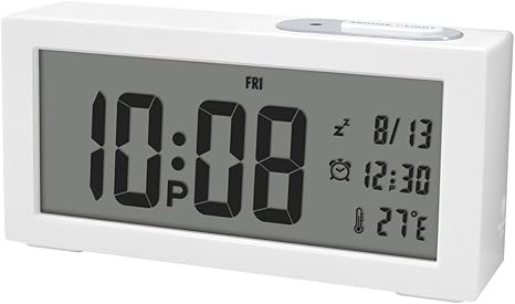 Amazon Co Jp 誠時 セイジ 目覚まし時計 Corda White 夜間自動点灯 温度計付 コルダ ホワイト Ls 015wh ホーム キッチン