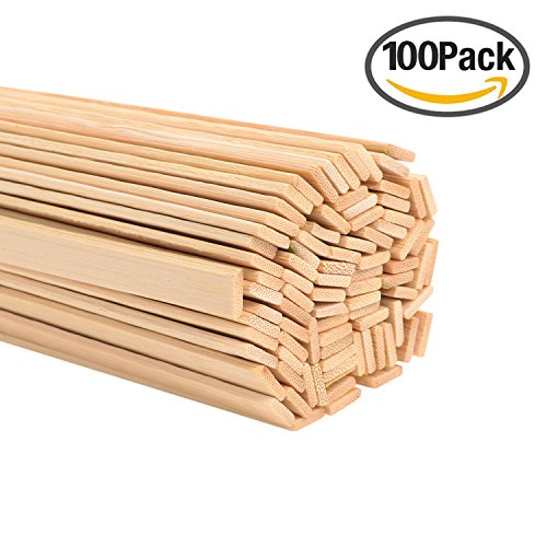 Satinior 15.7 inches 100 pieces wood craft sticks natur…