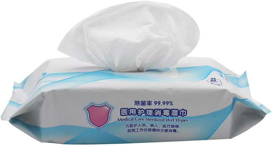 Cleaning Wipes - Travel Safe Cleaning Wipe, Wet Wipe Tissue Clean Hand Health Care 25 Wipes/Pack
