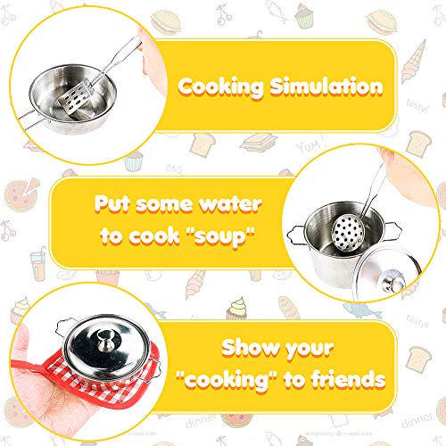 Kinderküche Zubehör Spielküche Kinder Küche Zubehör So Tun Als Ob Spielzeug Utensilien Kochgeschirr Töpfe Pfannen Set… – Bild 5