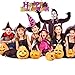 EVAIL Happy Halloween Hanging Sign Decoration Glitter Halloween Pumpkin Party Wall Sign Door Window Decorations Haunted House Yard Party Supplies Decor