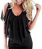Makkrom Women's Summer V Neck Sexy Blouse Tops