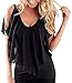 Makkrom Women's Summer V Neck Sexy Blouse Tops