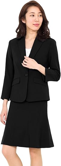 Amazon アッドルージュ Addrouge スーツ レディース 7分袖 スカートスーツ ストレッチ クールビズ 春夏 J5096 スカートスーツ 通販