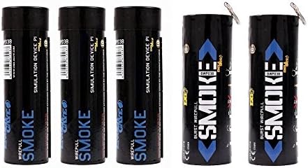 Photo Smoke Effect (5-Pack, 3 Regular and 2 Twin-Vented Burst) (Blue)