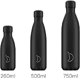 Chilly's Original Water Bottle Vacuum Insulated Stainless 750ml Black view 2