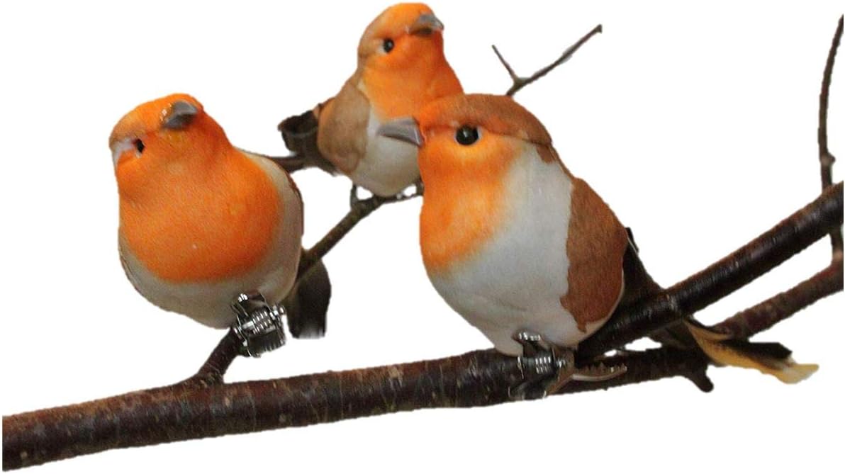 Gisela Graham: 8cm Robin Bird set of 3, Black & White Flying Bird