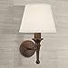 Regency Hill Braidy Farmhouse Rustic Wall Lamp Bronze Metal Plug-in 7