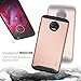 TUDIA DualShield Designed for Moto Z2 Force Case, [Merge] Dual Layer Slim Hard Matte Back Heavy Duty Case for Motorola Moto Z2 Force (Rose Gold)