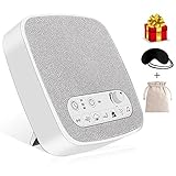 White Noise Machine, VPOW [UPGRADED 2018] Wave Premium Sleep Therapy Sound Machine with 6 Soothing Natural Sounds, Sleep Machine Built in USB Output & Timer 1PC Sleep Mask