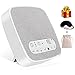 White Noise Machine, VPOW [UPGRADED 2018] Wave Premium Sleep Therapy Sound Machine with 6 Soothing Natural Sounds, Sleep Machine Built in USB Output & Timer 1PC Sleep Mask
