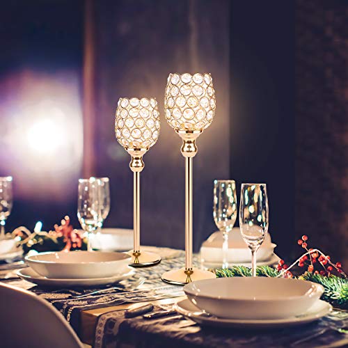 5 Crystal+Holders+Tealight+Centerpieces+Decorations