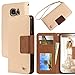 Galaxy S7 Case,by HiLDA,Samsung Galaxy S7 Wallet Case,PU Leather Case,Credit Card Holder,Flip Cover Case[Brown]