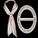 Maikun Oval Scarf Ring Elegant Simple Design Metal Scarf Jewelry Gold Gift for Valentine's Day