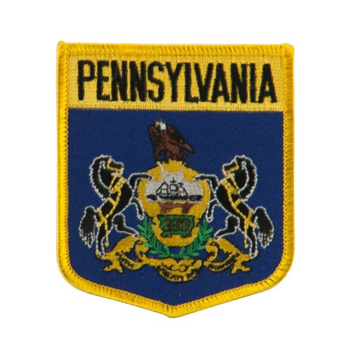 Eastern State Flag Embroidered Patch Shield - Pennsylvania OSFM