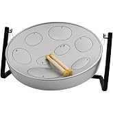 Panyard JJ Jumbie Jam Steel Ready to Play Kit-Silver G-Major with Table Top Stand-Made in USA (W1084)