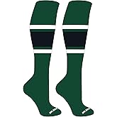 Mk Socks Competitor OTC Baseball, Football Socks (B) Dk Green, White, Black