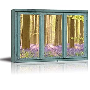 3 Frame Window Looking into a Yellow Forest...