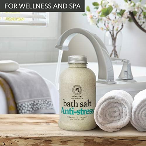 De-Stress Bath Salt 600g w/Natural Rosemary & Juniper Oils - Natural Bath Sea Salts - Best for Good Sleep - Relaxing - Calming - Body Care - Beauty - Aromatherapy 5 De-Stress Bath Salt 600g w/Natural Rosemary & Juniper Oils - Natural Bath Sea Salts - Best for Good Sleep - Relaxing - Calming - Body Care - Beauty - Aromatherapy