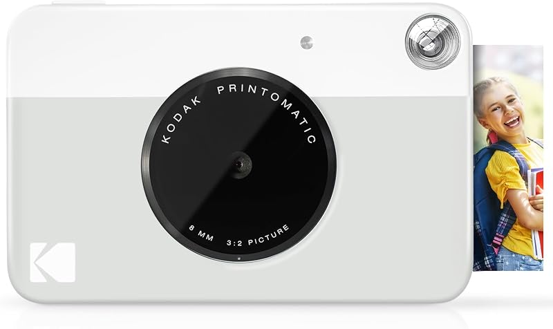 Kodak Printomatic Full Color Instant Print Camera 5MP Grey Zink Paper 2x3"