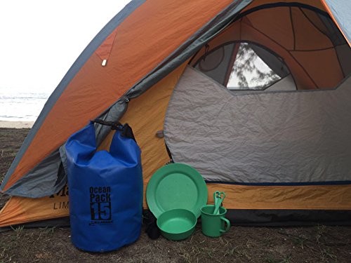 [- Camp Mess Kit. Premium Eco-Friendly, Bamboo Fiber, Biodegradable Camp Mess Kit. Lightweight, Pra