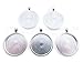 10 CleverDelights Round Pendant Trays - Shimmering Silver Color - 25mm 1" Diameter - Pendant Blanks Cameo Bezel Cabochon Settings - 25 mm 1 Inch