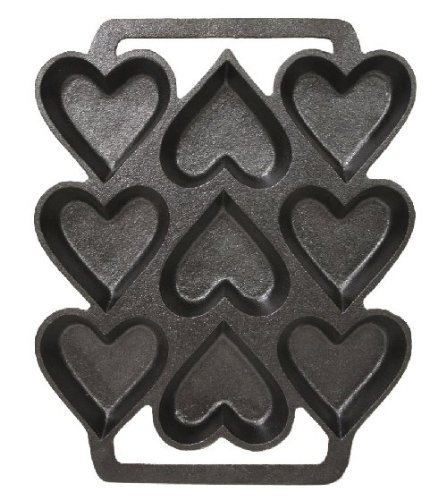 Cast Iron Heart Shaped Cake Pan - 9 x 7.5 Inch