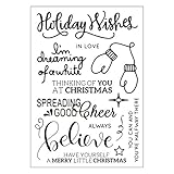 Original Christmas Wishes Clear Stamps For DIY Scrapbooking Decoration Card Making Supplies