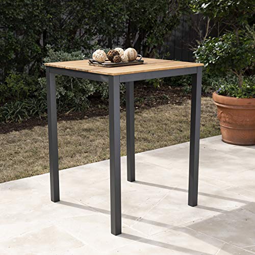 Furniture HotSpot High-top Outdoor Table - Wood Top with Metal Frame - Seats 2 to 4 People - Thumbnail 5