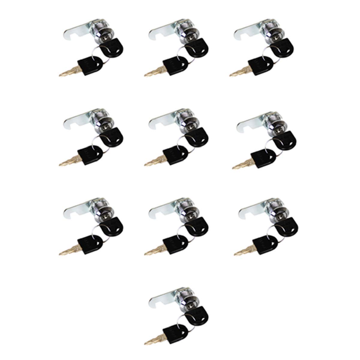 Multi-Purpose Locks, Cam Locks Filing Cabinets Locks Locker Locks Letter Box Locks Storage Cabinets Locks with Keys, 16mm, 10 Pcs