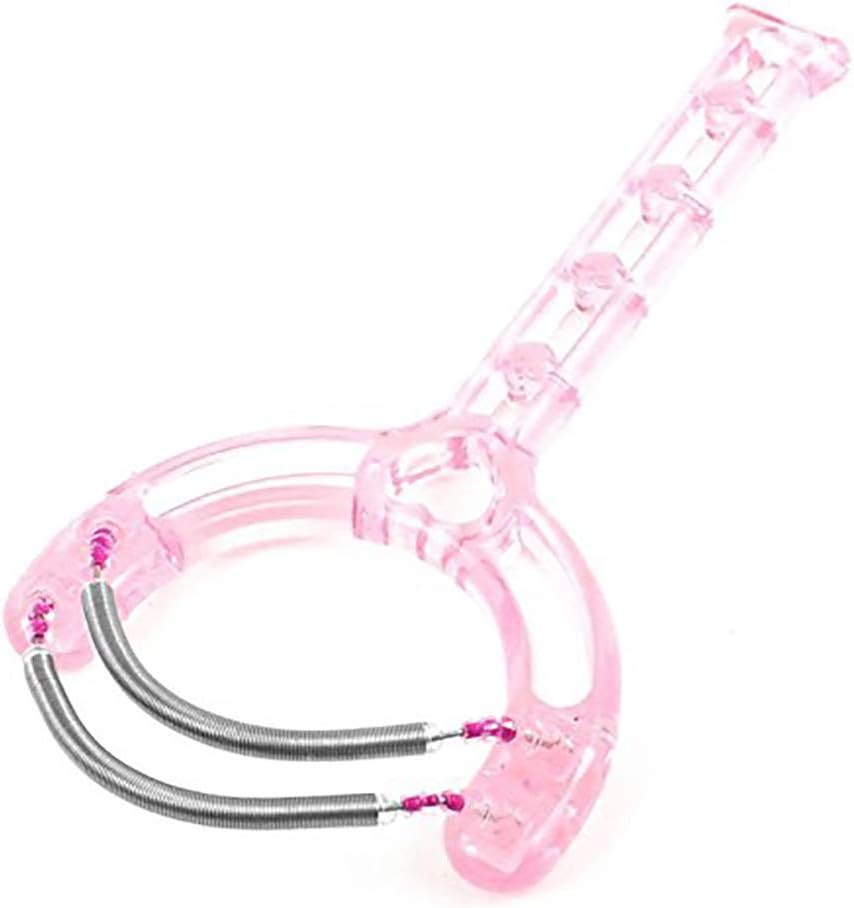 Facial Hair Removal Spring Women Double Spring Roller Hair Threader Facial Hair Removal Epilator Pink