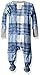 Burt's Bees Baby Baby Boys' Pajamas, Zip Front Non-Slip Footed Sleeper Pjs, 100% Organic Cotton, Midnight Buffalo Check, 12 Months