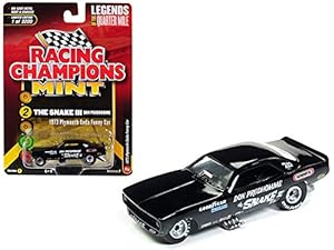 Image of Racing Champions New Diecast Toys Car 1: 64 Mint Legends of The Quarter Mile The Snake III Don Prudhomme 1973 Plymouth Cuda Funny Car Black Rcsp008-24, Multicolor