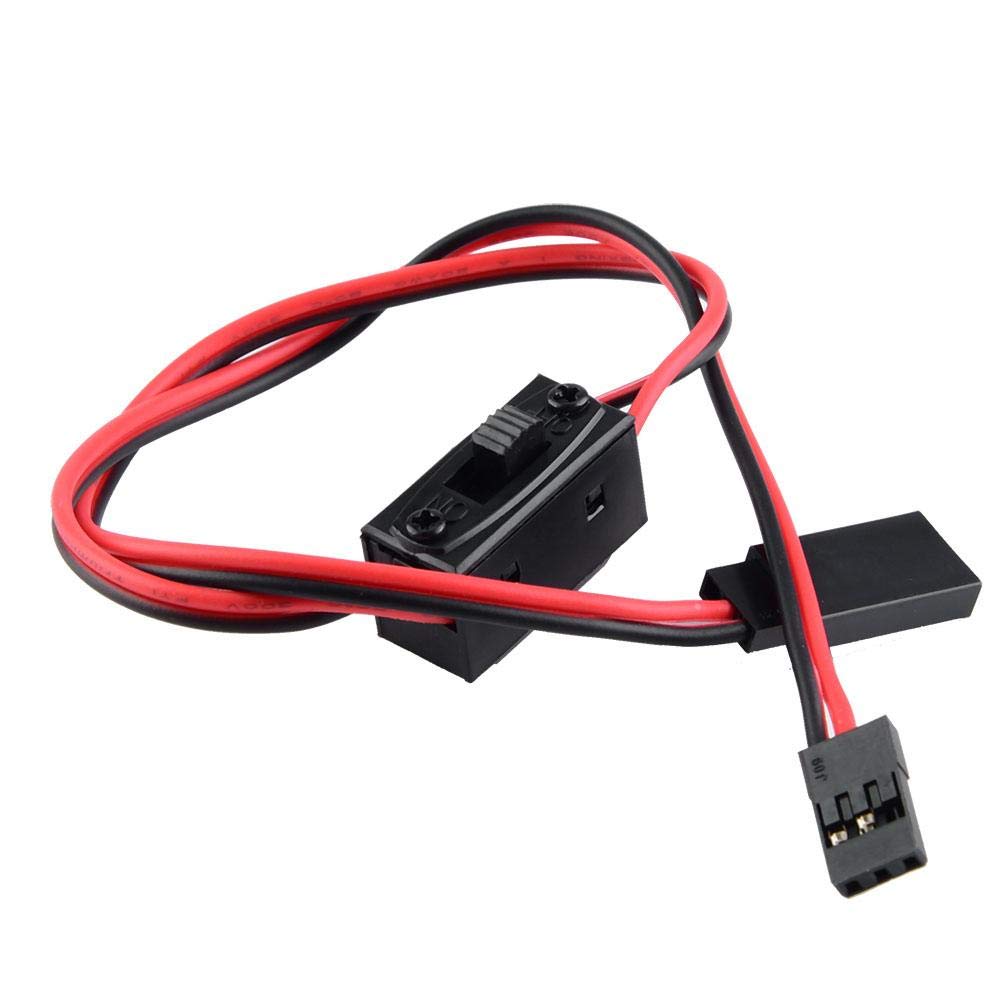 Drfeify Servo Cable, Light Control On/Off Power Switch Plug Male Female Wire for RC Model Car/Boat/Steering Engine