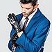 Men's Warm Lambskin Genuine Leather Gloves For Men Winter Driving Black L