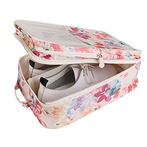 Reise Schuhtaschen/Shoe Bag, Groß Wasserfeste Travel Schuhbeutel Schmutzabweisender Schuhsack mit Reißverschluss für Fitness Reisen (Pink)