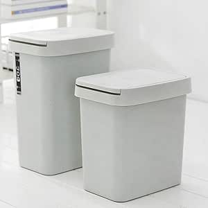 FVGH Bote de Basura de plástico Rectangular con Tapa oscilante Bote de