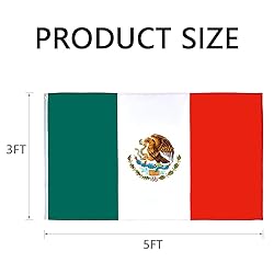 GSYLPFT Mexican Flags for Outside 3x5 Mexico Flag