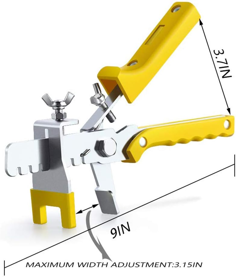 Tile Leveling System with Tile Plier - 300-Piece Tile Spacers Clips and 100-Piece Reusable Wedges - Tile Tools Set for Stone Installation (1/16 Inch Tile Spacers) - - 