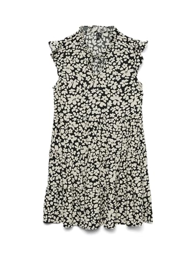 VERO MODA Vmalba SS Short Tie Dress Wvn Noos Vmalba SS Short Tie Dress Wvn Noos Women (Pack of 1)