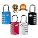 TSA Approved Luggage Locks 4 Digit Combination Theft Protection on Our Durable Heavy Duty Travel Baggage Lock, Padlock and Suitcase Lock (Multi Color 4 Pack) ¡­